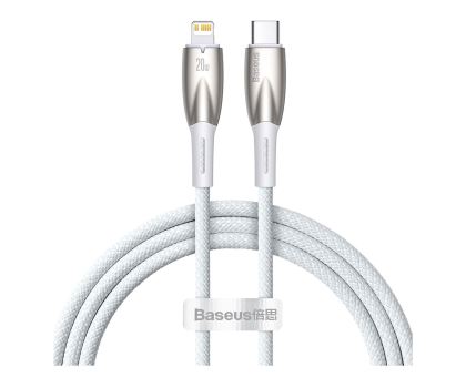 Kabel Baseus Kabel CADH000002 Lightning - USB-C PD 20W 480Mb/s 1m - biały